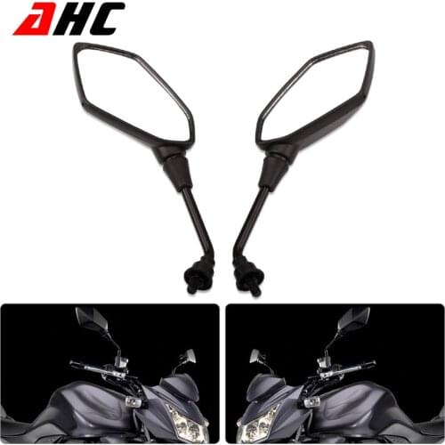 1 pair Black Custom Aluminum Motorcycle moto Mirror Rearview Side Mirrors For Kawasaki Z750 Honda Yamaha ATV Free Shipping