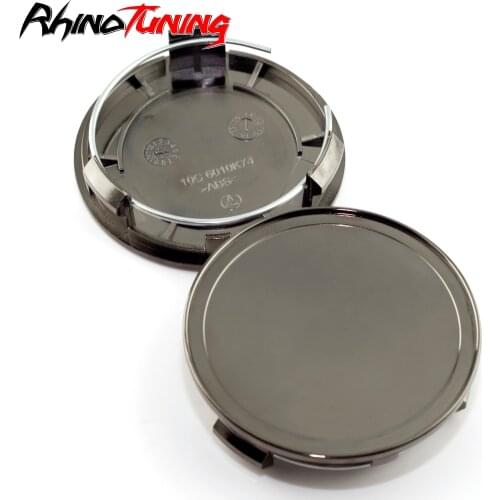 1pc 75mm Hubcaps For #610C 6010K74 #2204000125 Cap Chrome Black ABS Material Car Wheel Center Hub Caps Automotive Goods