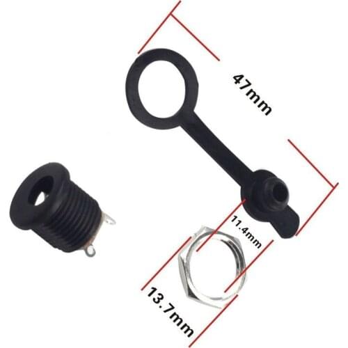 10pcs DC-022 5.5-2.1mm Power Supply Jack Socket Plug with Waterproof Screw Hat