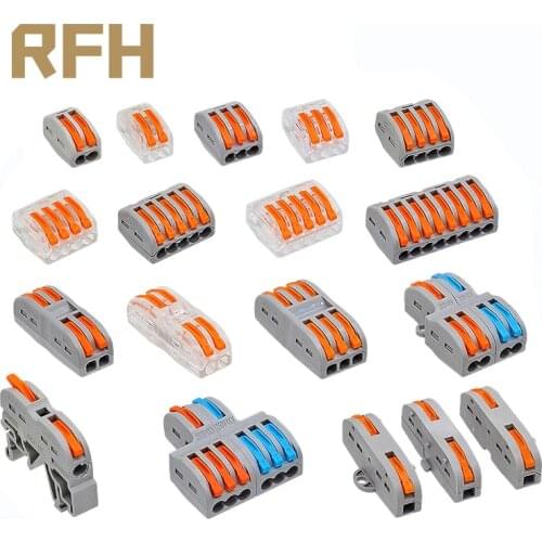 10 Pcs Fast Connecting Wire Connector Universal Compact Conductor Spring Splicing Cable Push-in Terminal Block