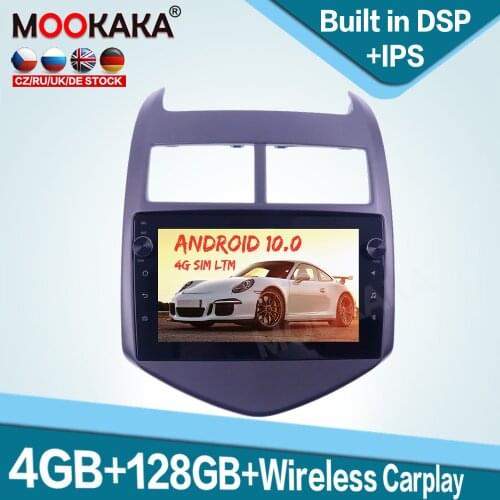 128GB Carplay Android 10.0 Car Multimedia Player for Chevrolet Aveo 2011-2015 Auto Radio GPS Navigation Audio Stereo Head Unit