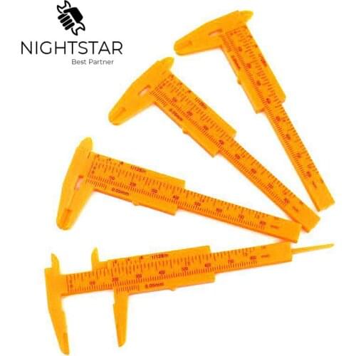 2pcs Mini Plastic Vernier Caliper Gauge Micrometer 80MM Mini Ruler Accurate Measurement Tools Standard Vernier Caliper
