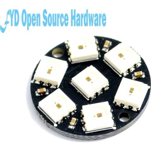 7 Bits 7 X WS2812 5050 RGB LED Ring Lamp Light with Integrated Drivers