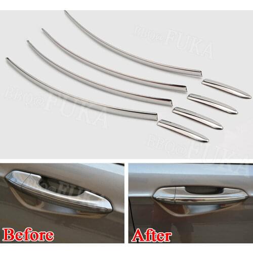 For Ford Fusion Mondeo 2013-2016 8pcs Stainless Steel Car Door Handle Cover Strips Trim Decorative Car Styling Accessories