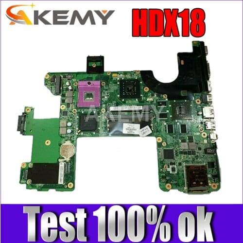 Akemy 519592-001 For HP Pavilion HDX-18 HDX18 Laptop Motherboard DAUT7GMB8B0 PM45 DDR3 Free CPU 9600M graphics card