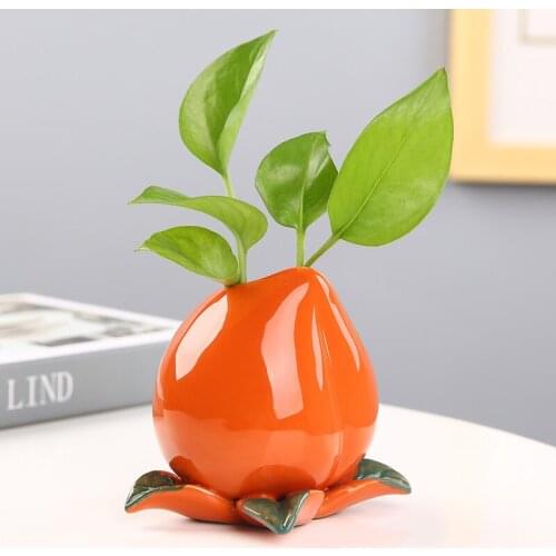 Pineapple hydroponic vase hydroponic plant vessel fresh flower flowerpot ceramic flowerpot living room ornaments