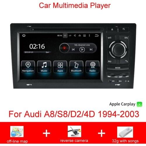 Car Multimedia Android System For Audi A8/S8/D2/4D 1994-2003 Radio GPS Navigation Player Carplay Auto Stereo HD Screen