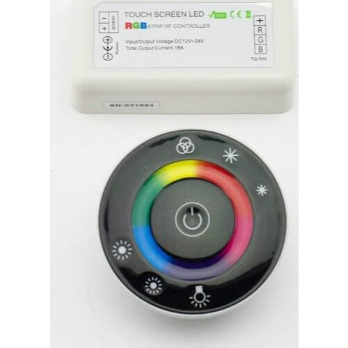 Touch RGB Controller DC12V 24V 18A Wireless LED Controller RF Touch Panel LED Dimmer RGB Remote Controller For 5050 3528 RGB