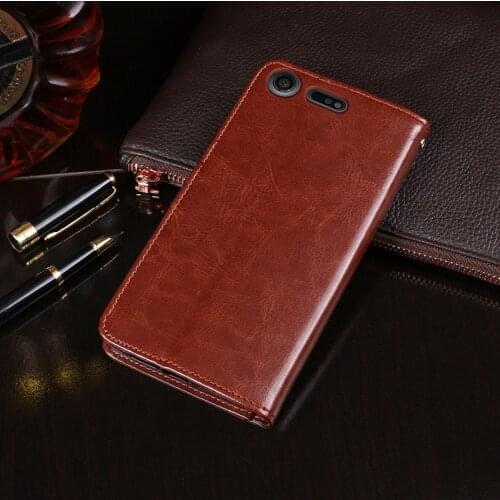 For Sony Xperia XZ Premium Case 5.5" Magnetic Flip Crazy Horse Pattern Leather Case For Sony XZ Premium Case Wallet Phone Cover