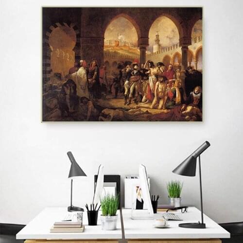 Citon Antoine-Jean Gros《Bonaparte visiting the plague victims of Jaffa》Canvas Oil Painting Art Modern Wall Decor Home Decoration