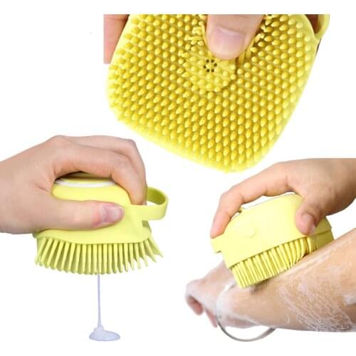 Pet Cat Dog Cleaning Brush Massage Comb Puppy Cleaner Soft Silicone Wash Hair Nursing Shampoo Pet Clean Supplies Brush Tool