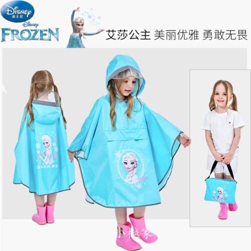 Disney frozen Kids Raincoat Oxford cloth girl raincoat Children Cartoon Poncho Single-person Boys Girls Poncho