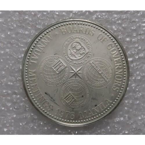 Philippines 1976 50 Peso Large Silver Coin Real Rare Silver Original Coin Collection
