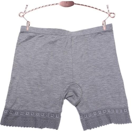 Hot Seamless Lace Safety Pants Women Underwear Mid-Waist Plus Size Panties Anti-Light Safety Shorts