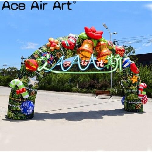 Beautiful Christmas inflatable arch with lights