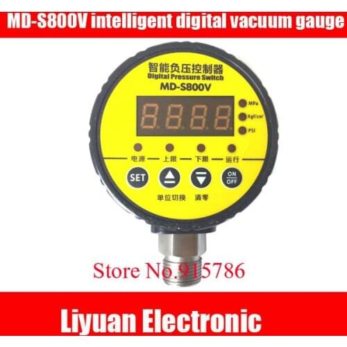 MD-S800V intelligent digital vacuum gauge /-0.1~0MPa digital display electrical contacts switch /M20*1.5 vacuum controller