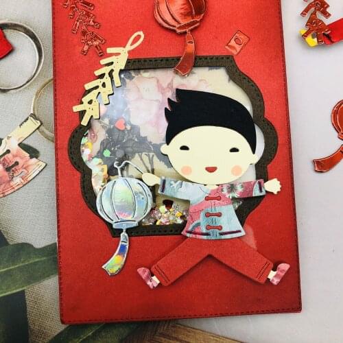 Metal Cutting die Cut Chinese Doll Boy Scrapbooking Paper Craft Handmade Card Album Punch Art Cutter Alinacutle Die