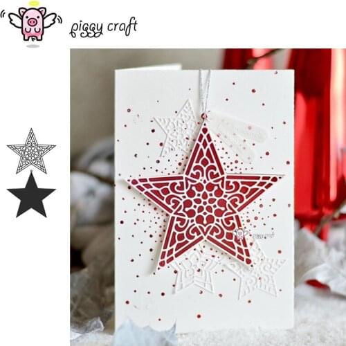 Piggy Craft metal cutting dies cut die mold Star tag decoration Scrapbook paper craft knife mould blade punch stencils dies