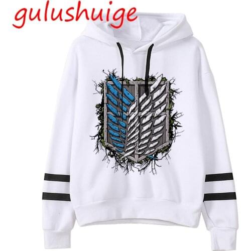 Kawaii Japanese Anime Attack on Titan Graphic Hoodies Women Winter Shingeki No Kyojin Cute Anime Sweatshirt Casual Hoody Female