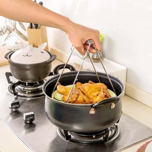 Stainless steel anti-hot bowl gripper home multi-function gadgets bowler take dish plate clip kitchen tools