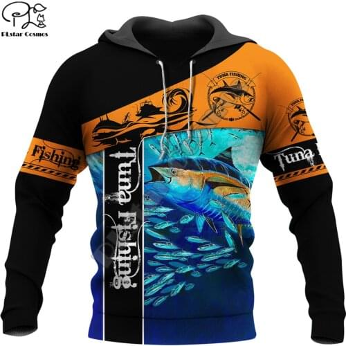 PLstar Cosmos Tuna Fishing Fashion Mens Sweatshirt Beautiful Animal 3D Print Harajuku Jacket Funny Fish Casual Hoodie Style-1