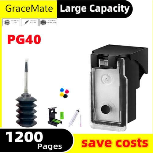 Refill Ink Kit PG40 Black Replacement Canon Pg 40 Ink Cartridge for Canon Pixma MP150 MP160 MP180 MP190 MP210 MP220 MP450 470