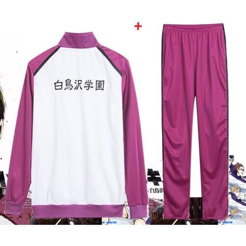 2020 New Haikyuu High School Uniform Coat Jacket Pants Sportswear Volleyball Jerseys Anime Cosplay Costumes Ushijima Wakatoshi