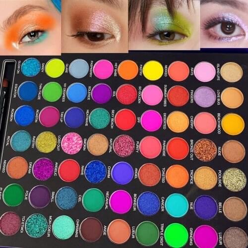 ICYCHEER Pigmented Eyeshadow Palette 63 Color Artist Shimmer Glitter Matte Colorful Stage Professional Maquillajes Para Mujer