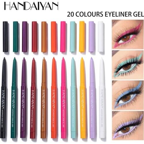 New 20 Color Waterproof Pearlescent Matte Eyeliner Not Easy To Smudge Eyeliner Pen Rotatable Eyeliner Long Lasting Eye Cosmetic