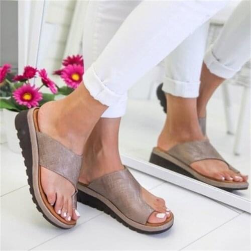 Women Sandals Shoes Comfy Platform Flat Sole Women Slippers Woman Sandals Flats Wedges Open Toe Ankle Beach Shoes