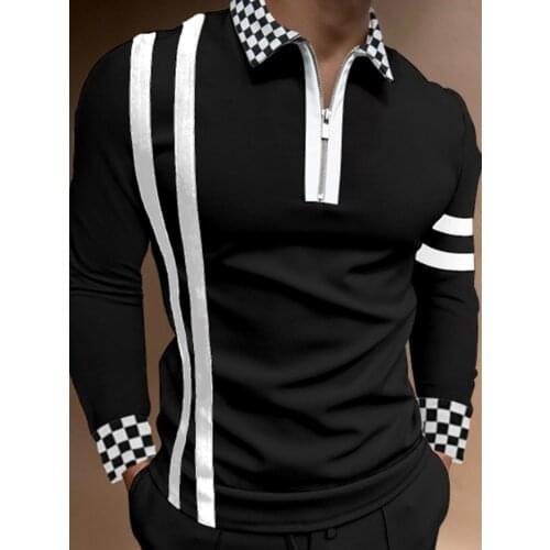 Siddons Long Sleeve Polos For Men