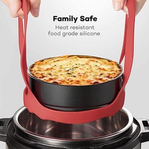 Pressure Cooker Sling Silicone Steamer Lifter Accessories Kitchen Pot Drain Crock Mat Egg Insulated Tools Heat Rack Cookers