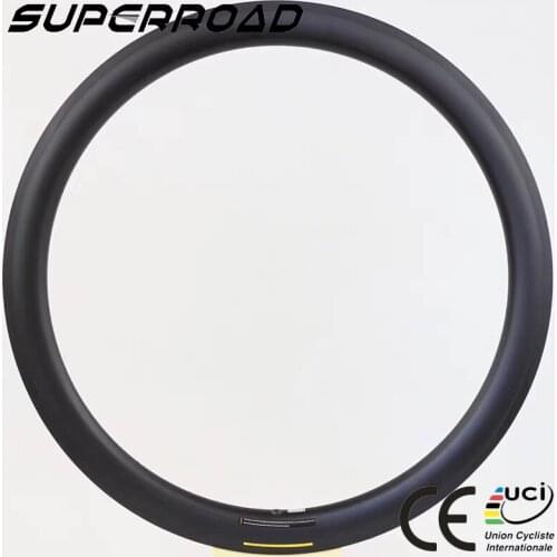 Special Price 23mm Wide 50mm Deep 700C Road Carbon Bike Rim Clincher Rims 20/24H In Stock