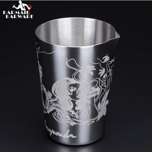 530ml Cocktail Mixing Glass New Style Stainless Steel Mint Julep Moscow Mule Mug Beer Cup Coffee Cup Water Glass Drinkware