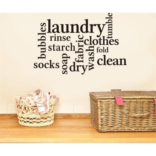 Stickers Laundry Room Rules Vinyl Wall Decal Mural Art Wallpaper Home Decor House Decoration Poster 30 cm x 46 cm