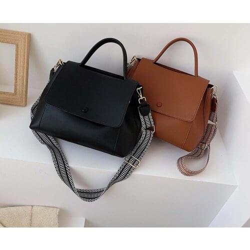 Youth Ladies Simple Versatile Bag Simple Big Capacity Messenger Tote Shoulder Handbag Women Street PU Shoulder Bag