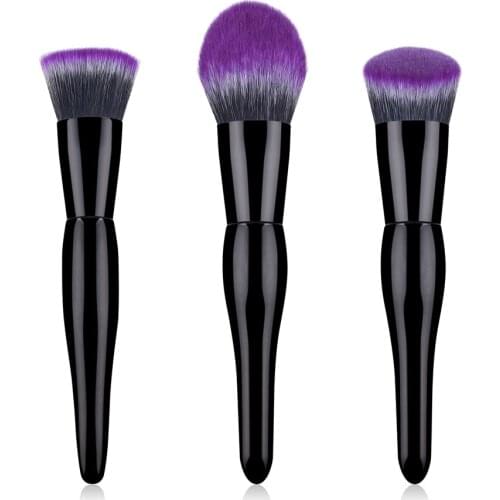 3Pcs Professional Makeup Brushes Flame Flat Head Angled Base Brushes Brochas Para Maquillaje Pinceis De Maquiagem T03004