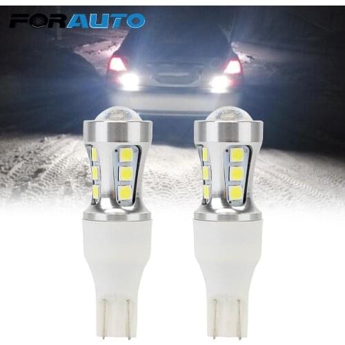 3030 18SMD Super Bright Canbus 6000K White 12V T15 LED Signal Light 2Pcs W16W LED Bulb Car Reverse Backup Lights 1000LM