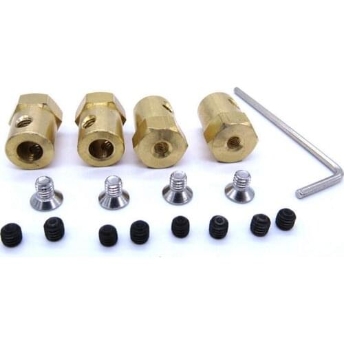 4pcs/set 5MM to 12MM Adapters Metal Adapter for WPL MN RC Model Car Modification Kits Spare Parts