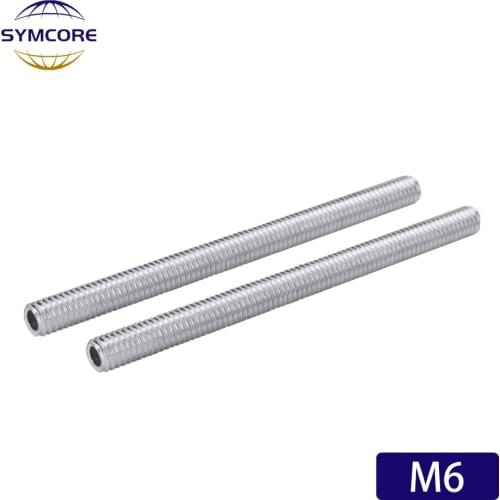 5pcs M6*1mm Hollow Tooth Tube Full Tooth Tube Galvanized Threaded Tube Adapter Screw Ceiling Extension Screw Rod 6mm Connector