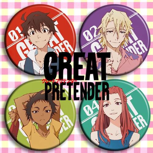 Brdwn GREAT PRETENDER Makoto Edamura Makoto Edamura Abigail Jones Cynthia Moore Cosplay Badge