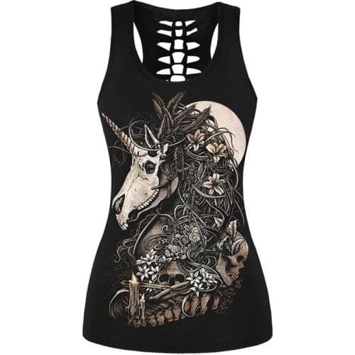 Purple Skeleton Sleeveless Y2k Tees Tops for Women Goth Graphic T Shirts Plus Size Clothing Summer Harajuku Punk Grunge Tshirts