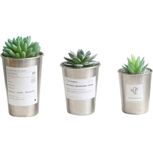 Indoor Plant Pot Cactus Vintage Metal Nordic Shabby Chic Vertical Iron Vase Home Garden Bonsai Floor Succulent Planter