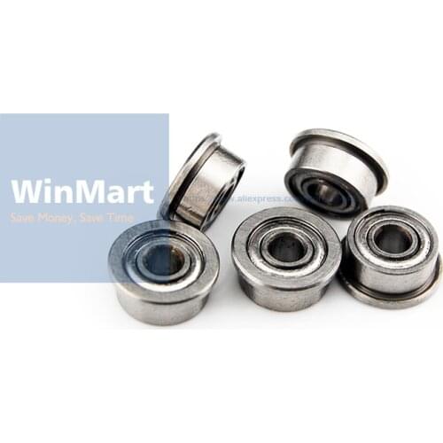 10pcs F605ZZ F625ZZ F635ZZ MF106ZZ MF126ZZ F686ZZ F698ZZ F606ZZ Miniature Flange Bearing Deep Groove Ball Radial Ball Bearing