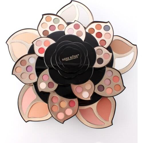 MISS ROSE Black Rose Shape Multi-function Makeup Palette Profession Full Set Of Makeup Waterproof Lasting Cosmetic Set NEW TSLM2