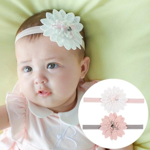 Fashion Newborn Toddler Headband Childrens Cute Hair Accessories Baby Band Lace Pentagram Flowers Girl Elastic bands Headwear