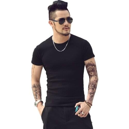 2017 Sex Mens T shirt 5 Colors 5 Size Mens Shirts Solid Color Casual T Shirts Short Sleeve O-neck Top Tees TX95-R