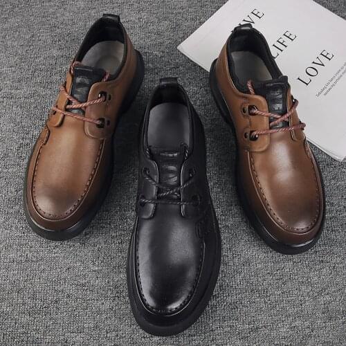 Handmade Genuine Leather Men Casual Shoes Luxury Brand Mens Loafers Italian Moccasins Black Sneakers Formal Shoes
