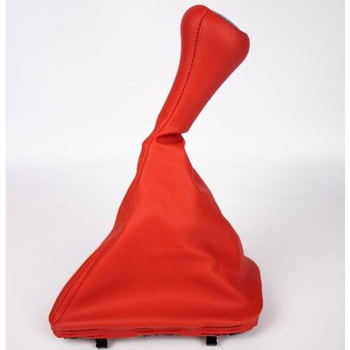 Red Leather 6 Speed Illuminated Gear Knob and Gaiter For BMW E-46