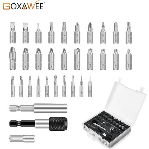 33pcs Damaged Screw Extractor Drill Bit Extractor Drill Set Broken Speed Out Bolt Extractor Bolt Stud Remover Tool